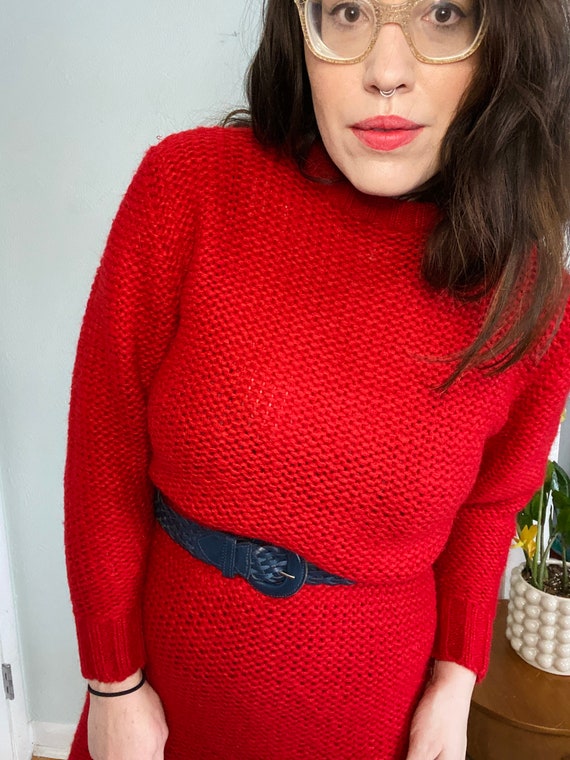 Vintage Chunky Knit Sweater Dress - Vintage Sweat… - image 3