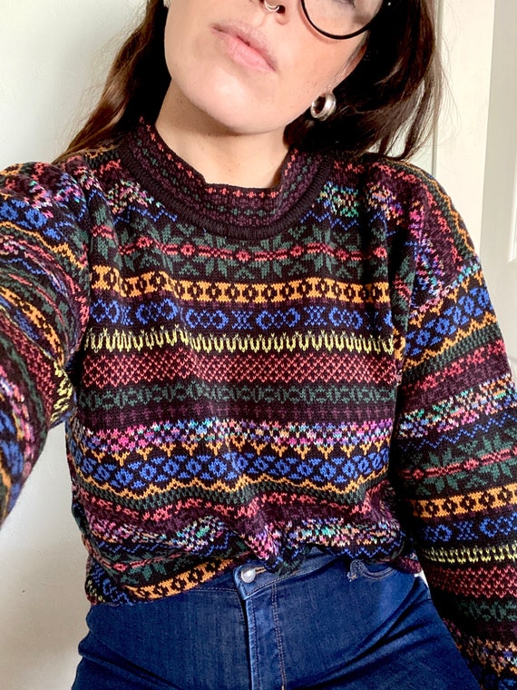 90s Coogi-Inspired Sweater - Wild 90s Sweater - Cr