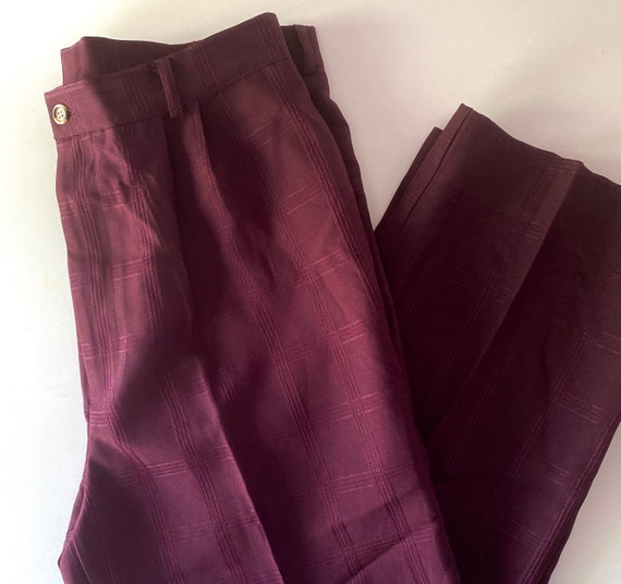 Vintage Plaid Pants - 70s Plaid Trousers - Vintag… - image 2