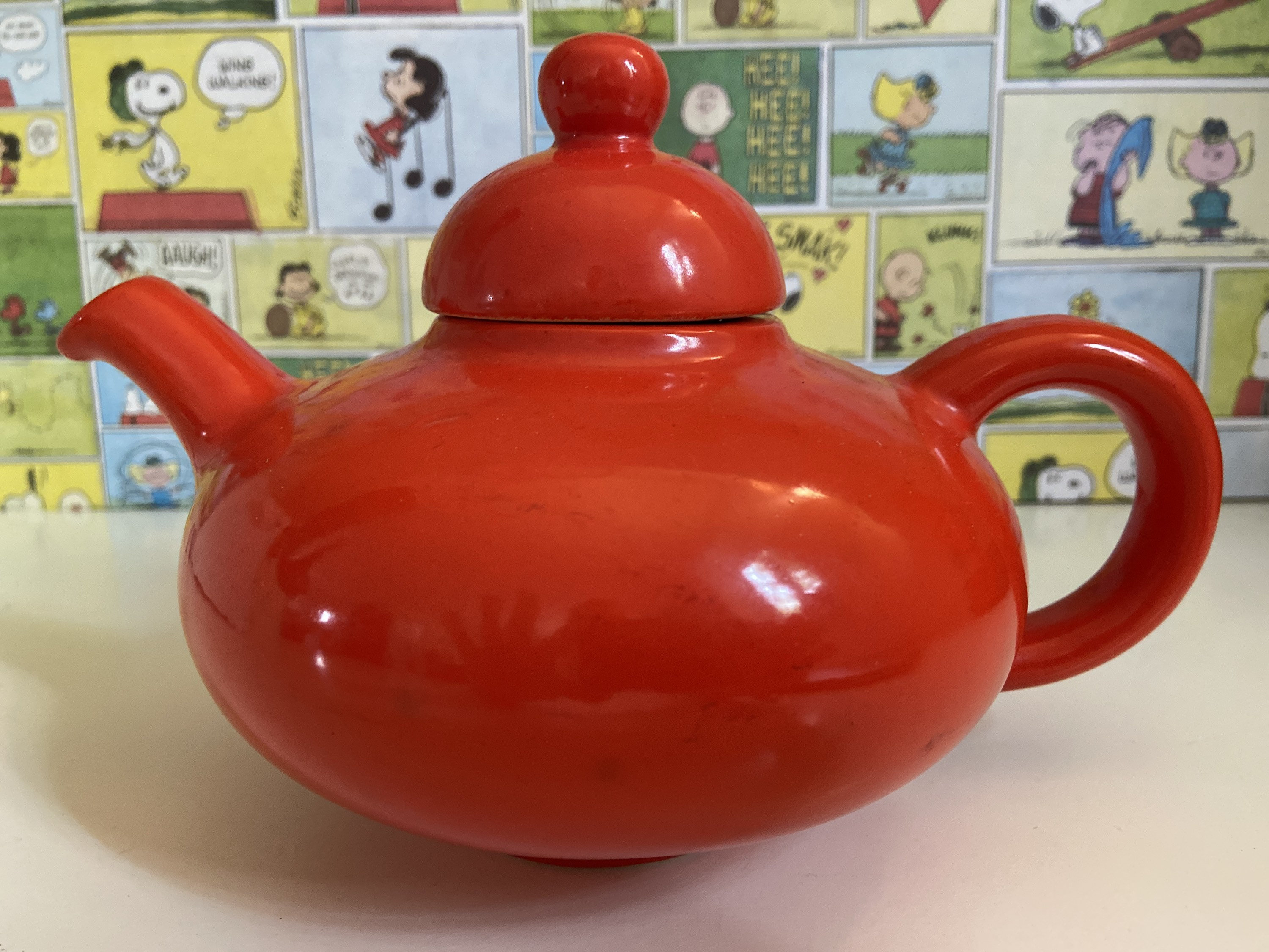 Vintage Funky Red Teapot Flowerdale Tea Canada Flambé Red Etsy