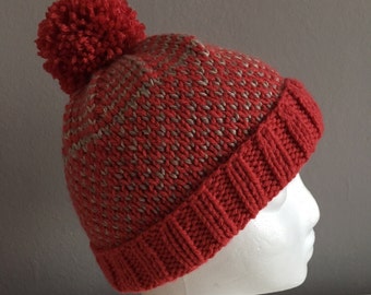 Gray and Orange Ombre Hat