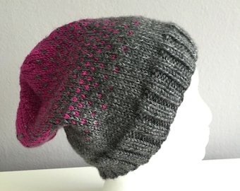 Pink and Gray Ombre Hat