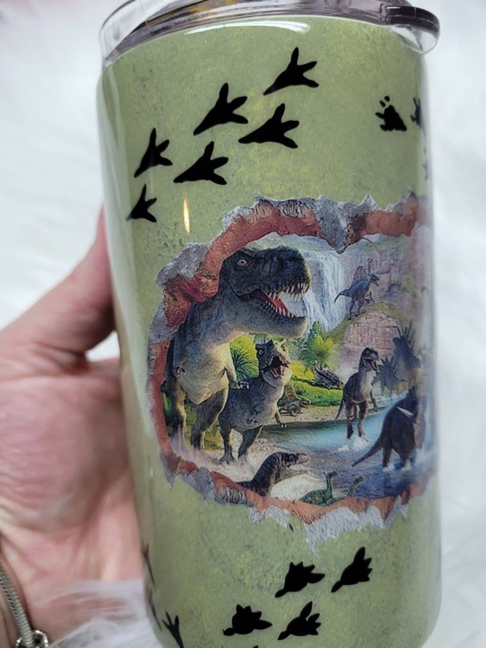 Dinosaur Cup Jurassic Park Cup Jurassic Park Tumbler Trex Etsy