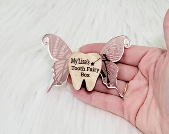 Personalized Tooth Fairy Box: Magnetic Closure, Baby Tooth Keepsake