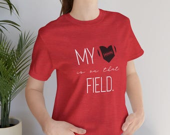 Football Heart T-Shirt, Game Day Tee, Sports Fan Gift