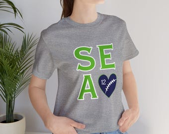 SEA Love Tシャツ、ジャージ半袖、ゲームデーシャツ、フットボールファンへのギフト