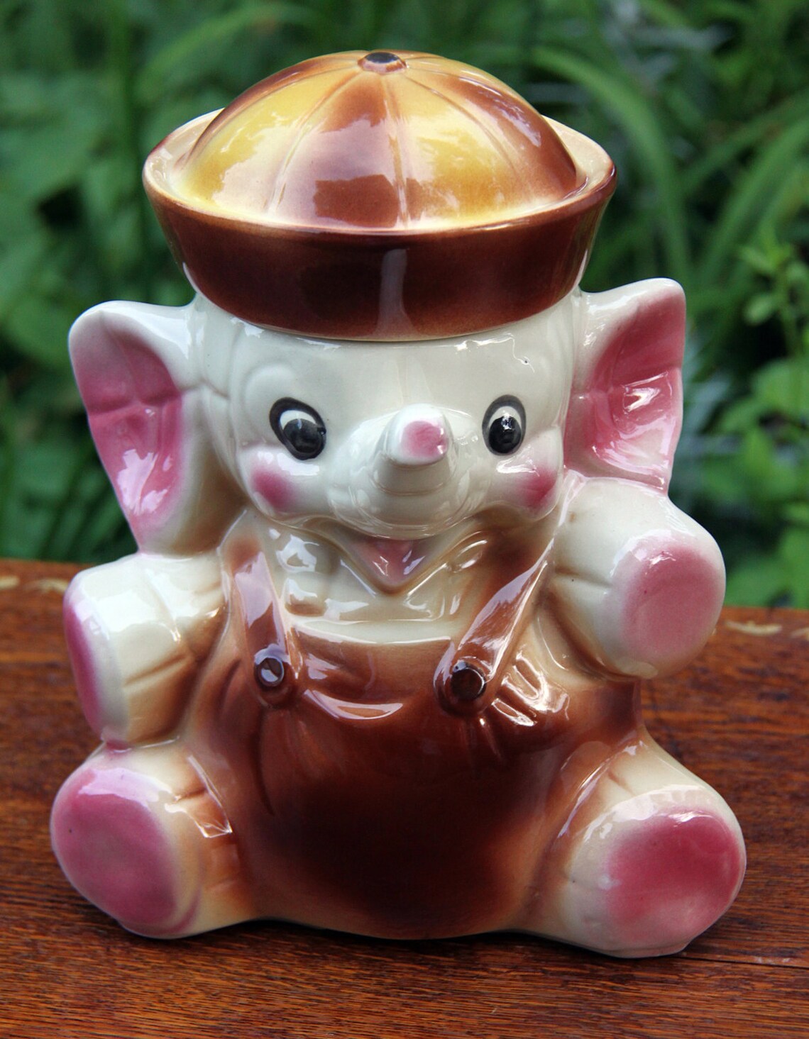 1950s American Bisque Cookie Jar Elephant Sailor Excellent Etsy