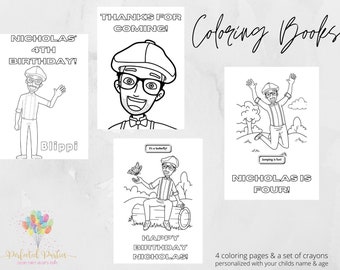 Download Blippi Coloring Page Etsy