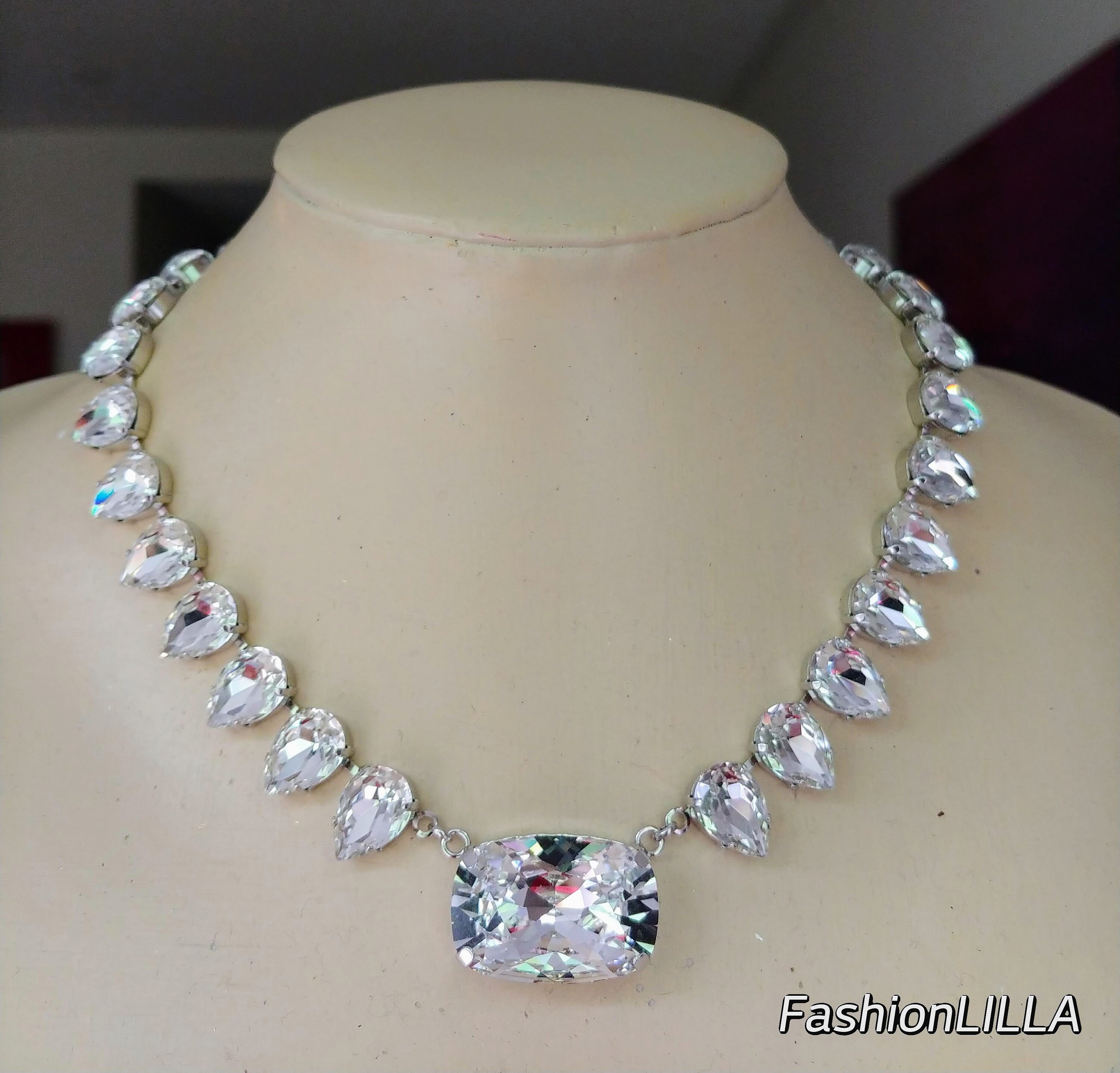 Swarovski crystal pendant necklace wedding necklace for - Etsy