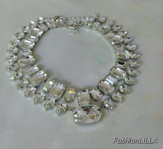 Buy Swarovski Crystal Cushion Cut Large Pendant Necklace ana