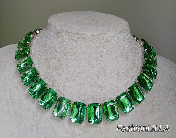 Statement clearance peridot necklace