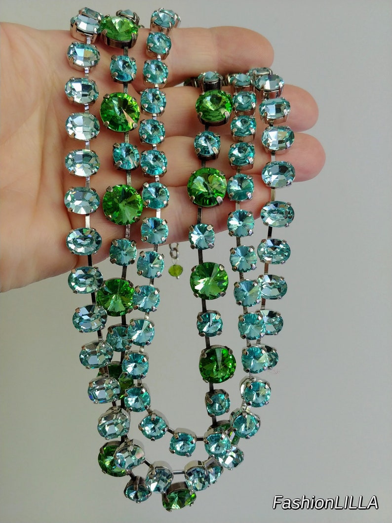 Austrian Crystal Riviere Necklace Anna Wintour Necklace Etsy Canada