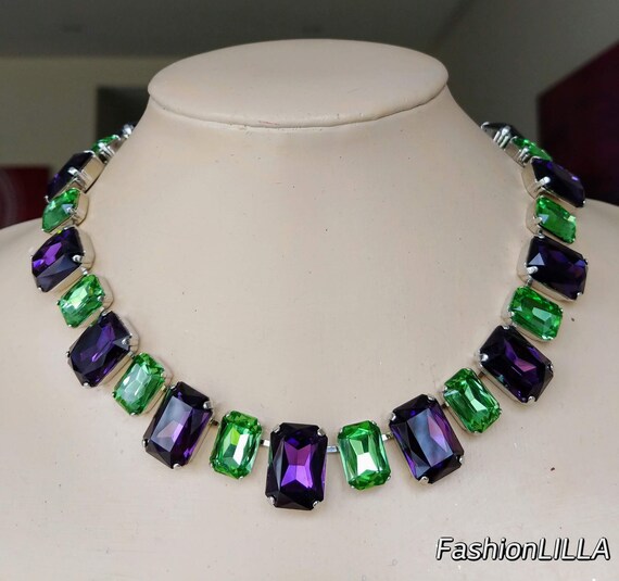 Amethyst and outlet peridot necklace