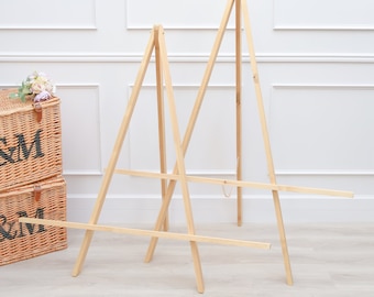 A0 Natürliche Holz, Hochzeit Staffelei Zeichen, Boden Staffelei, Hochzeit Schilder Ständer, Hochzeit Staffelei, Staffelei, Holz Staffelei