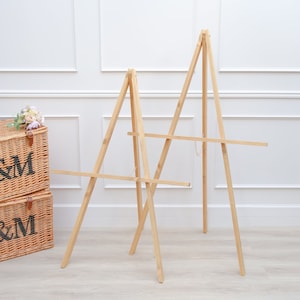 A1 Natural wooden, wedding easel sign, table easel, wedding sign stand, display stand, easel stand, wedding easel, wooden easel