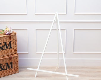 A0 White wooden, wedding sign easel, table easel, wedding sign stand, display stand, easel stand, wedding easel, wooden easel