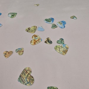 Confettis de table de mariage carte coeur