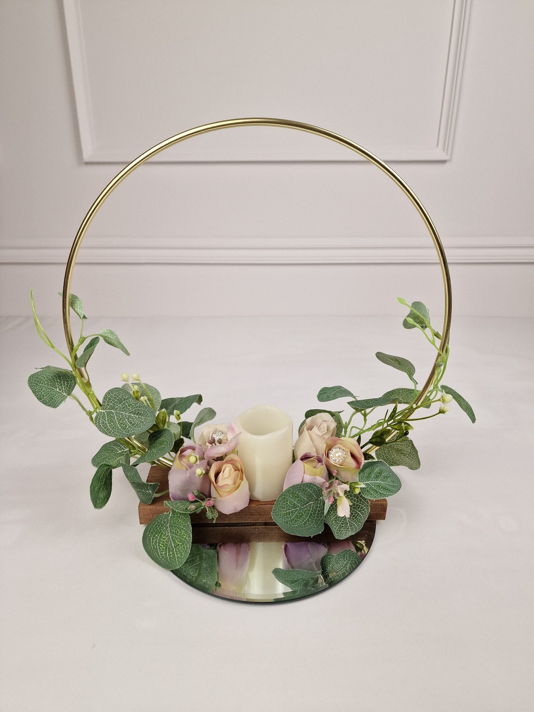 Gold Hoop Wedding Centerpiece Etsy