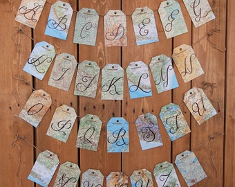 Map Bunting destination wedding decoration