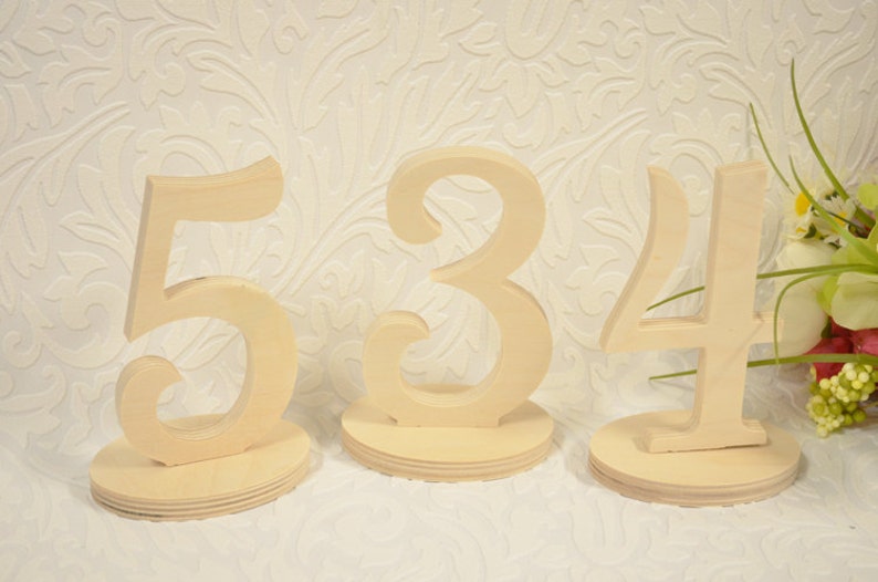 Wooden Table Numbers DIY Do It Yourself Wedding Table Number Etsy