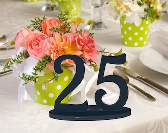 Wooden Table Numbers - DIY Do It Yourself Wedding Table Number Kit - Unfinished Wood Numbers for Wedding DIY Craft Set of 1-25