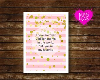 Funny Mother's Day Card, Funny Mom Card, Funny Card For Her, Best Mom Card, Card From child, Favorite Child Card, Funny Mothers Day
