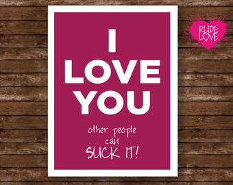 Carte amour drôle, carte amour sarcastique, carte de Saint-Valentin coquine, carte d'anniversaire drôle, carte petit ami ou petite amie, humour grossier