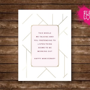 Carte d'anniversaire drôle pour mari carte d'anniversaire drôle petit ami carte d'anniversaire drôle petite amie cadeaux d'anniversaire pour hommes, ne pas écouter