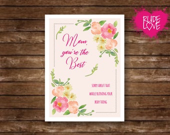 Funny Mother's Day Card, Funny Mom Card, Funny Card For Her, Best Mom Card, Card From child, Favorite Child Card, Funny Mothers Day