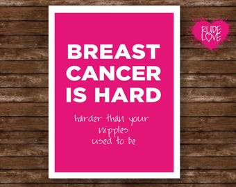 Funny Breast Cancer Card – Dark Humor Chemo Support Card | Mastectomy Card | Rude Encouragement Card | 5x7 Blank Inside