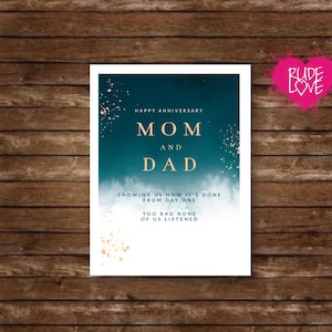 Funny Anniversary Card For Mom and Dad Funny Anniversary Card from Children Funny Anniversary Card For Parents Anniversary Gifts for Men