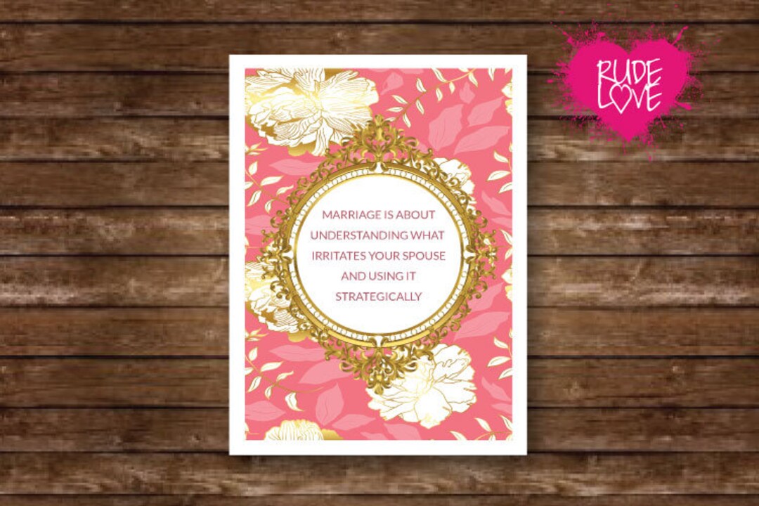 Funny Wedding Card Funny Bridal Shower Card - Funny Marriage Card ...