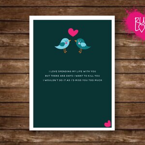 Carte d'amour drôle, carte d'anniversaire, carte de partenaire, carte de mariage drôle, carte romantique, je t'aime carte, pour mari, pour femme