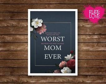 Funny Mother's Day Card, Funny Mom Card, Funny Card For Her, Best Mom Card, Card From child, Favorite Child Card, Funny Mothers Day