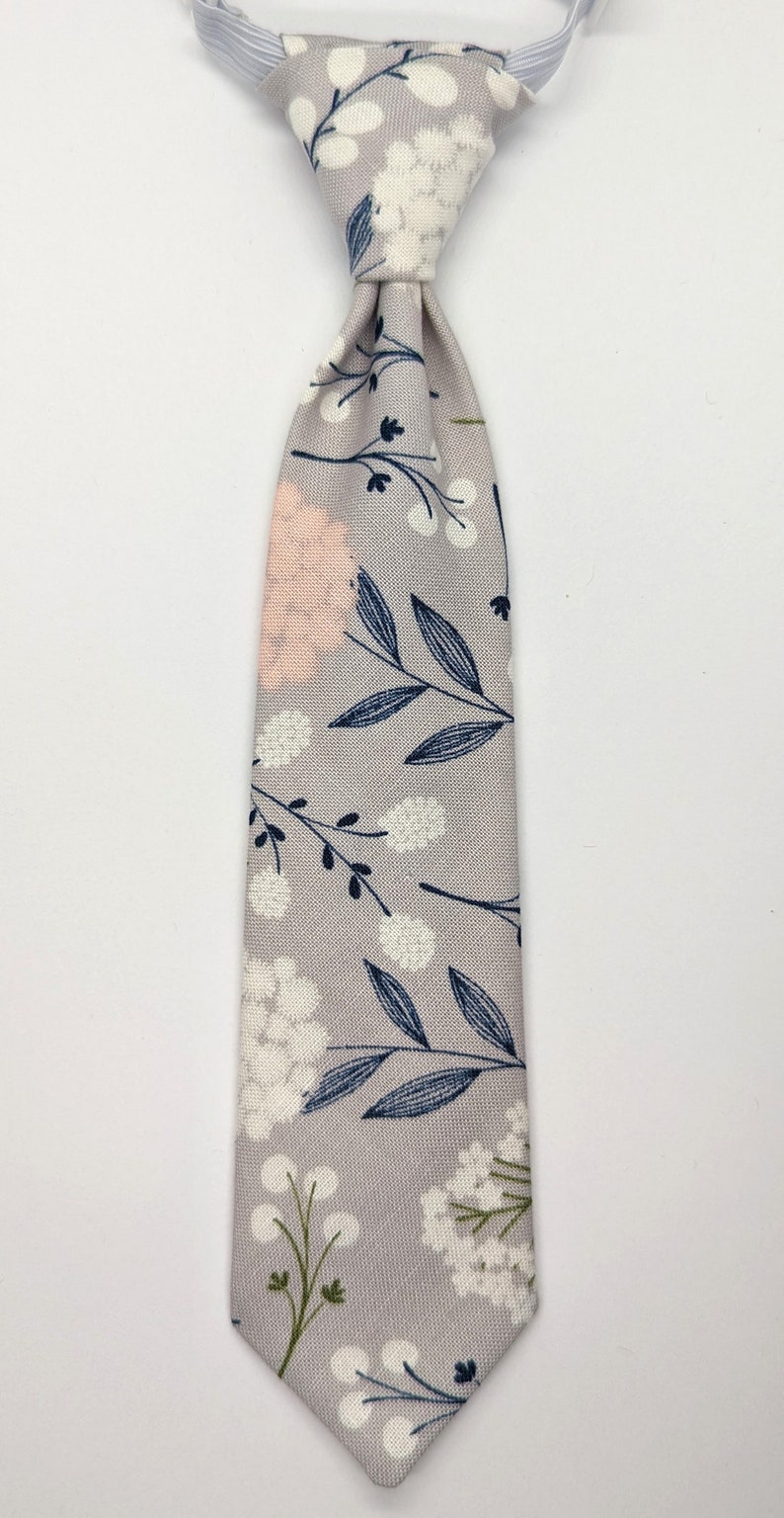 Gray Floral tie, skinny tie, hand made tie, floral skinny tie, gray floral, wedding tie, prom tie, missionary tie, skinny floral image 5