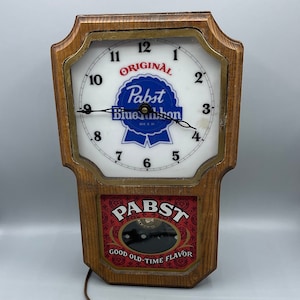 Pabst Blue Ribbon Beer Light Clock Pabst Brewing Company Vintage