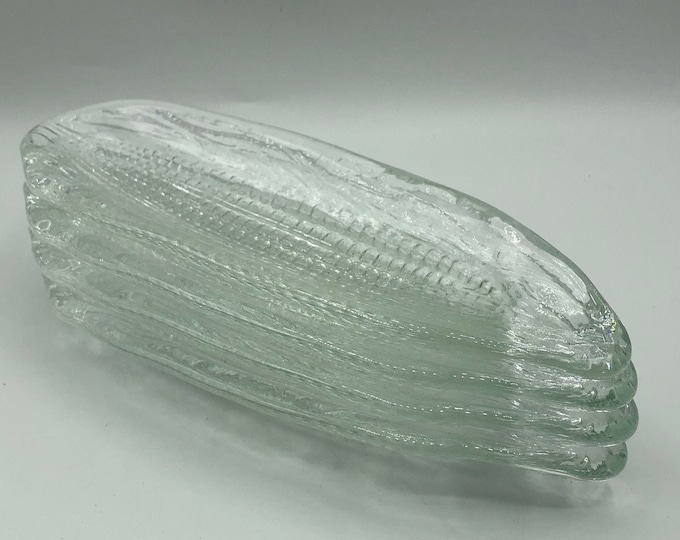 Vintage Set of 4 Glass Corn Holders Corn on the Cob Serving Etsy