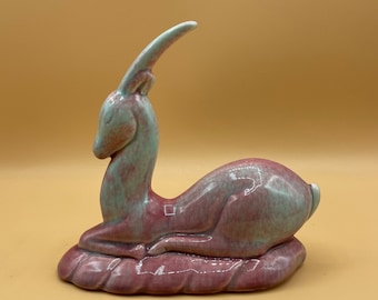 Vintage Ceramic Gazelle Figurine - MCM African Animal Sculpture