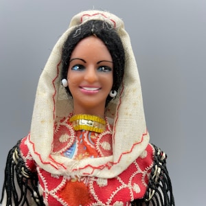 Lagarterana Spanish Marin Chiclana Art Doll Vintage Made in Spain  Andalusian Chickamaug Latin Segoviana Espana Figurine MCM Folk Art Doll