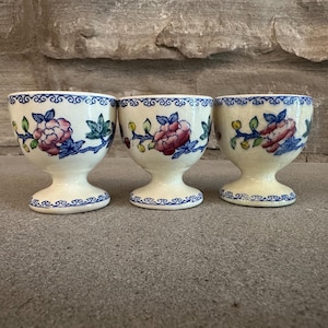 Mason&#39;s Set of Three Matching Egg Cups Regency Plantation Colonial Ironstone English Ironstone Made in England Circa 1930 Great Condition