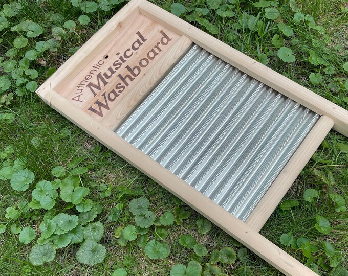 Musical Washboard Wood Tin Metal Wash Board Farmhouse Decor Rustic