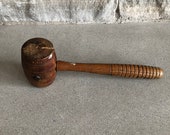 Vintage Wood Gavel Antique Mallet Judges Gavel Wood Artifact