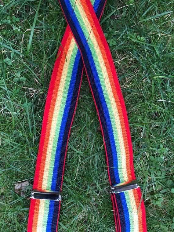 Rainbow Suspenders Old Fashioned Pant Suspenders … - image 3