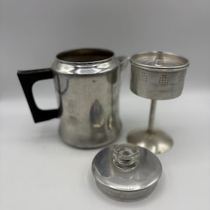 Vintage 5 Cup Aluminum Coffee Percolator – Campfire Camping Coffeepot