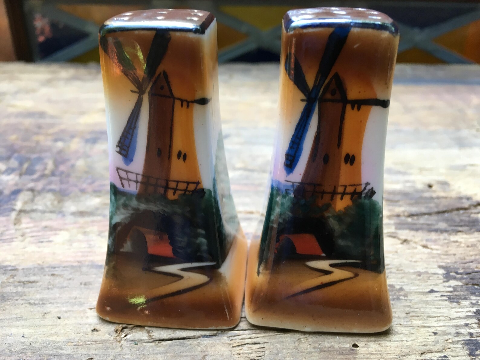 Vintage Windmill Salt and Pepper Shakers Made in Japan Vintage Etsy