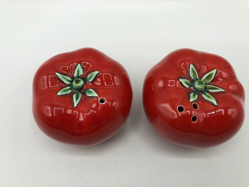 Tomato Salt and Pepper Shakers Vintage Red Vegetable Retro Etsy