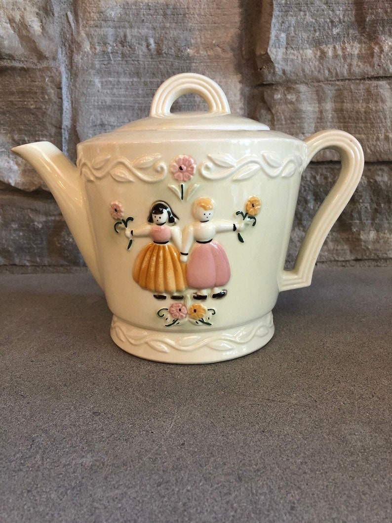 Vintage Porcelier Vitreous Teapot Made in USA Etsy