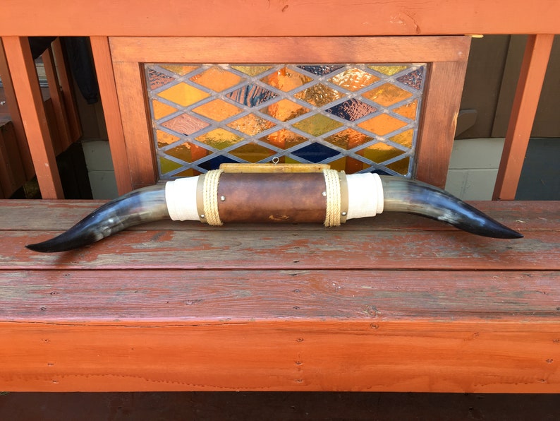 Longhorn Cattle Horn Mount Vintage Western Wall Decor Leather And Rope Cow Bull Steer Horns Mounted Display Country Rancher Mancave