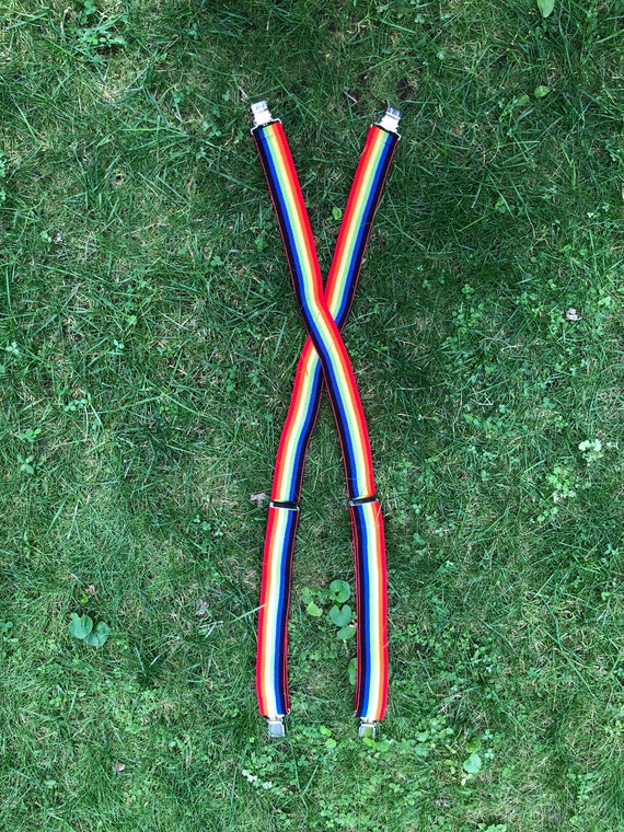 Rainbow Suspenders Old Fashioned Pant Suspenders … - image 5
