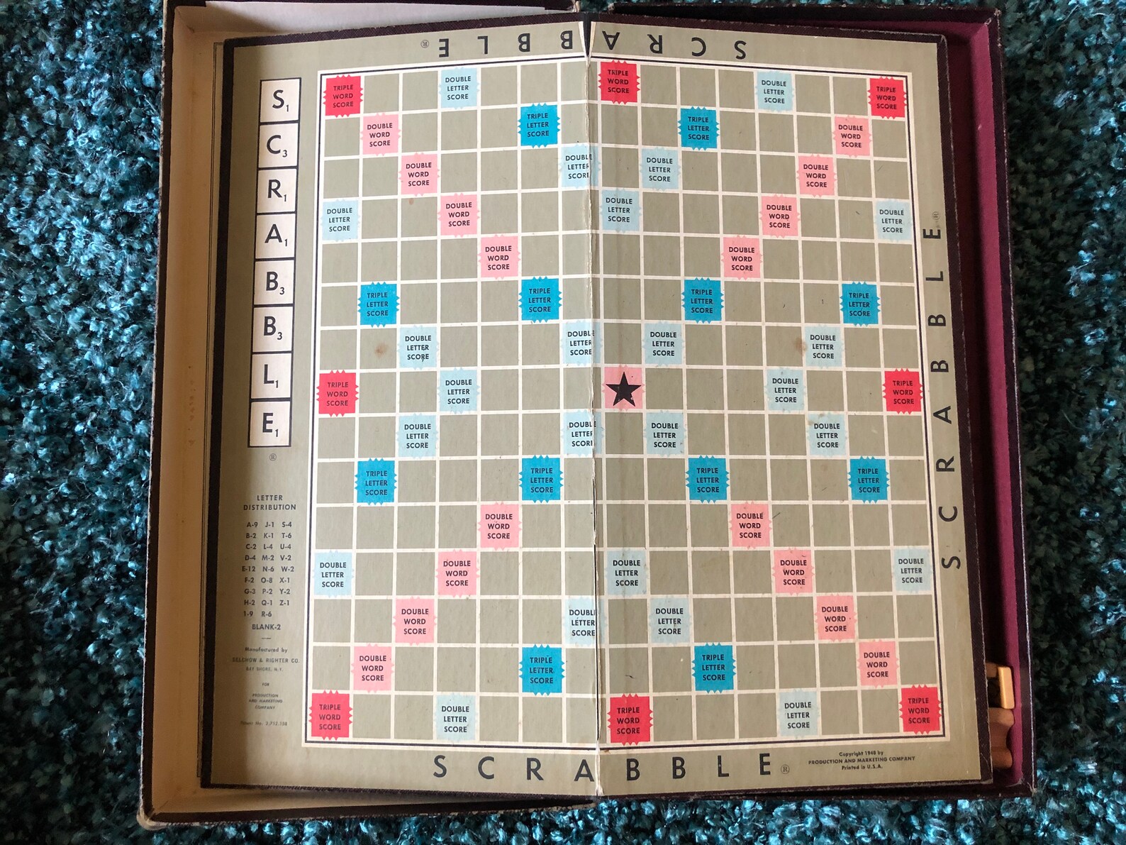 Vintage Scrabble Crossword Board Game 1948 Retro Antique Mid Etsy